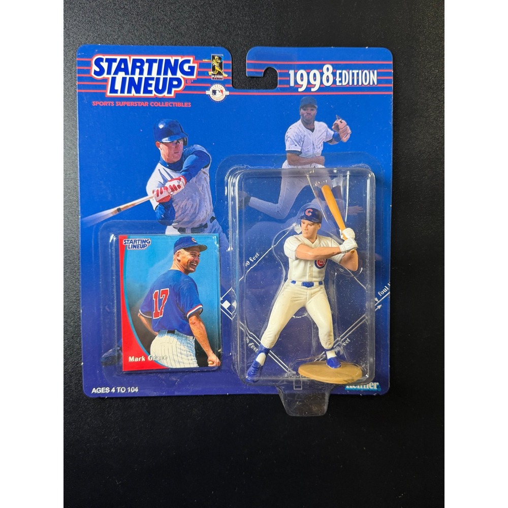 Mark Grace Chicago Cubs 1998 Starting Lineup Kenner Figure with Trading Card